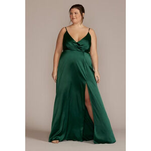 PLUS SIZE WOMEN'S FORMAL DRESS Stretch Charmeuse Cowl Back Dress NWOT